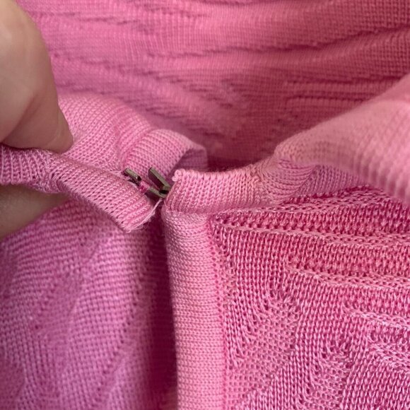 Misook Women's Knit Blazer Size SP Bubblegum Pink Rayon Old Money Feminine - Picture 4 of 12